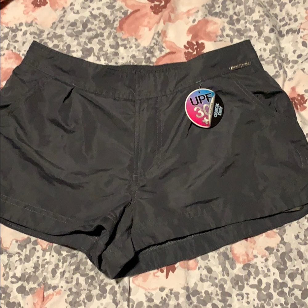 Dark gray womens swim shorts